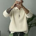 thumbnail image 2 of INCERUN Mens Winter Warm Long Sleeve Collared Neck Half Zip Pullover Tops Casual Sweater, 2 of 6