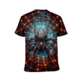 thumbnail image 2 of LAOLIUSN Men’s Graphic T-Shirt Spider Web Print, All Over Spider Pattern Tee, Short Sleeve Crewneck,Sizes S-4XL, 2 of 6