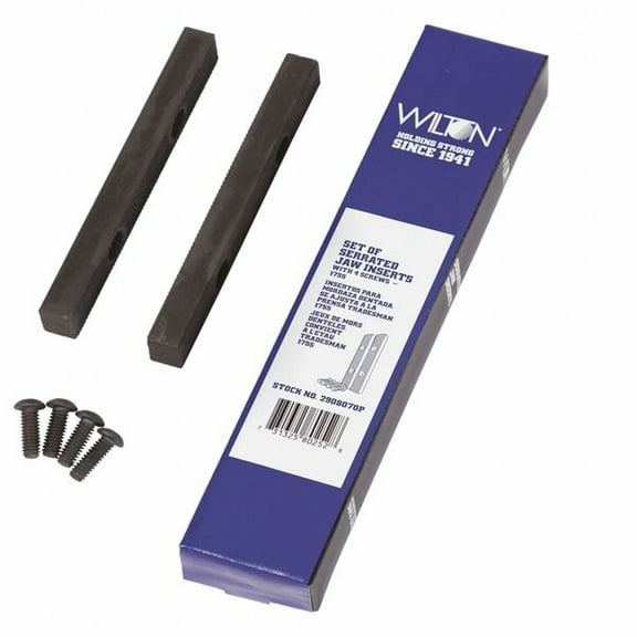 Wilton Serrated Vise Jaws,Steel,PK2 2908070P