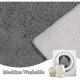 thumbnail image 4 of Corner Shower Mat, Scalloped Round Shower Mat, Quarter Round Microfiber Shower Mat, Gray, 40x100cm, 4 of 4