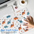 thumbnail image 4 of Long Mouse Pads for Desk,White Dinosaurs Flowers Leaves Pattern Desk Mats on Top Of Desks, Desk Mouse Pad Extra Large with 3mm Non-Slip Base and Stitched Edge for Gaming,Office,Work,Home 31.5"x15.7", 4 of 6