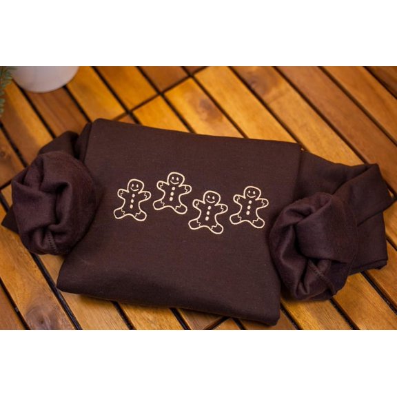 Gingerbread Sweets Christmas Embroidered Sweatshirt