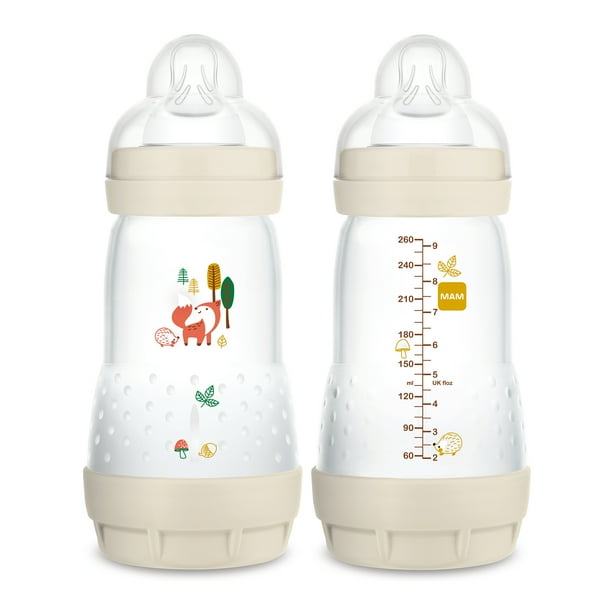 MAM Easy Start AntiColic Matte Bottle 9 oz, 2 pack Dune