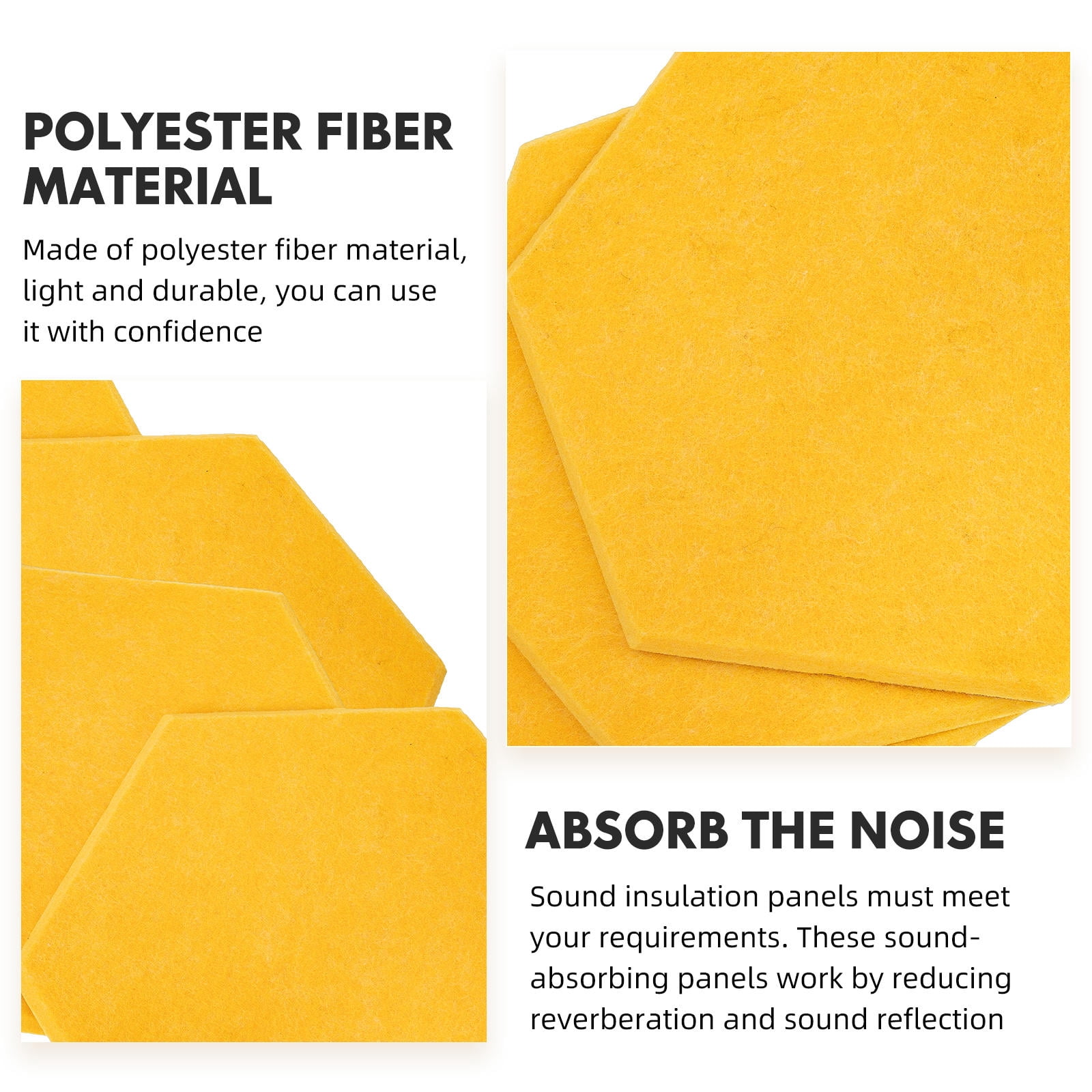 OUNONA  5 Pcs Noise Reduction Wall Panel Acoustic Quick- Sound Proofing Orange