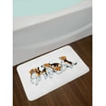 thumbnail image 2 of Beagle Bath Mat, Four Beagle Hounds Siblings Playing Foxhound I Love My Dog Breed Theme, Non-Slip Plush Mat Bathroom Kitchen Laundry Room Decor, 29.5 X 17.5 Inches, Brown White and Black, Ambesonne, 2 of 2