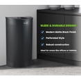 thumbnail image 3 of Alpine Half Round Trash Can Open Top - Modern Black Metal 12 Gallon Trash Can, Space Saving Indoor Commercial Trash Can, Perfect for Bathroom, Office, Lobby and Business., 3 of 9
