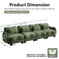 thumbnail image 5 of FFH 131.5" Oversized Modular Sectional Couch, 4 Seat Chenille Cloud Sofa for Living Room, Green, 5 of 13