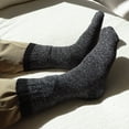 thumbnail image 2 of SLM Men's Thermal Heat Socks Heavy Duty Insulated Warm Winter Boot Sox Pack of 1,2,3, 2 of 5