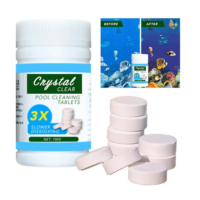 Graflsoa Multifunctional Pool Cleaning Tablets Set with Floating Dispenser for Algae Prevention and Water Clarity