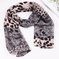 thumbnail image 5 of QHUDLV Leopard Print Soft Chiffon Shawl Scarf for Women – Long Neck Wrap for All Seasons, 5 of 9