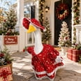 thumbnail image 4 of Christmas Porch Goose Outfit Xmas Dress with Hat for 23 Inch Goose Statue (Red Dress with Hat, One Size), 4 of 5
