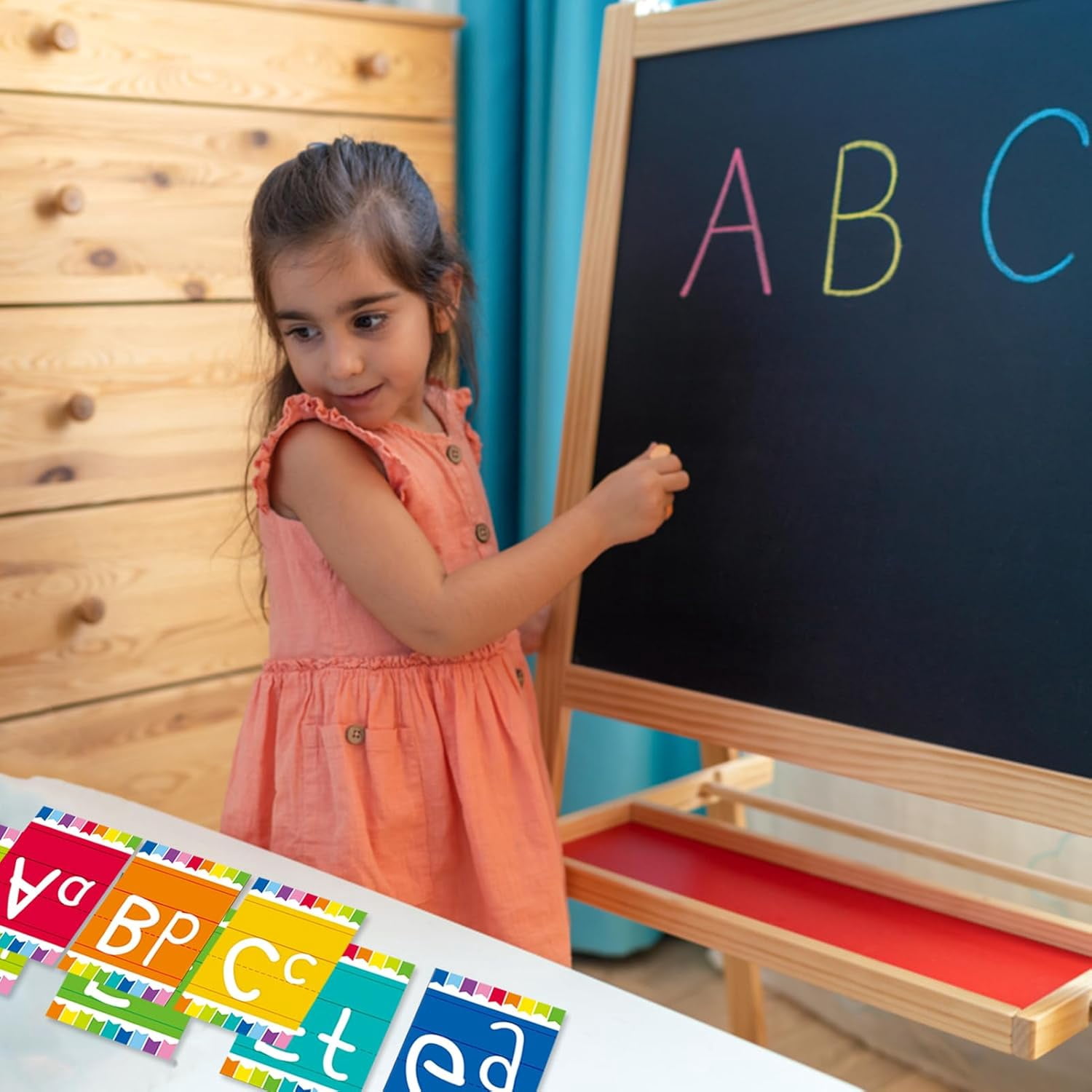 Bulletin Board Alphabet - ABC Alphabet Poster Classroom Decorating Set Preschool English Poster Kindergarten Elementary Classroom Wall Decor Daycare Homeschool Supplies (Colorful)