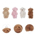 thumbnail image 3 of 20pcs mini osos peluche juguetes peluche ositos rellenos con llavero accesorios de bricolaje, 3 of 6