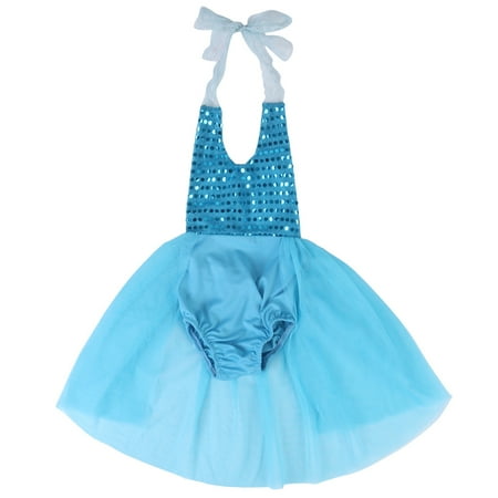 

Newborn Baby Girls Romper Tutu Dress Sleeveless Halter Sequins Bodysuit Jumpsuit Summer Outfit
