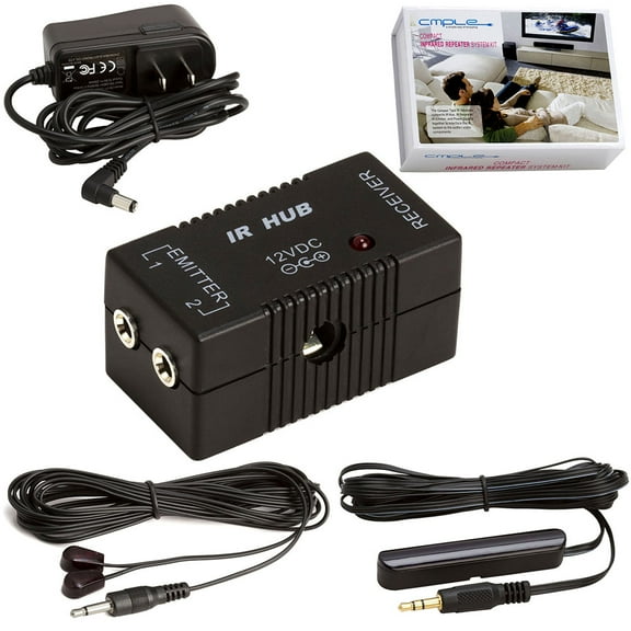 Cmple - Compact Premium Remote Control Repeater IR Infrared Repeater Kit System IR Emitters Extender
