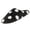 Black_010, variant on Domuza Women's Polka Dot Fluffy Closed Toe Slide Slippers Soft Fuzzy Indoor House Slippers Warm Cozy Loungewear Slides for Fall Winter Khaki 5.5（EU-36）