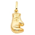 thumbnail image 2 of Ioka-14K Yellow Gold Single Boxing Glove Charm Pendant with 1.2mm Figaro 3+1 Chain Necklace - 22", 2 of 6