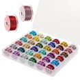 thumbnail image 2 of ColoMX 36 rollos de hilos de coser Hilos metálicos de colores Hilos para máquina de bordar Hilos de coser para manualidades, 2 of 8
