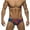 Dark Blue C, variant on Fjuchai Men's Swim Trunks Bikini Quick Dry Swimsuit Low Rise Bikini Briefs Casual Beach Fashion Print Swimwear S-XL