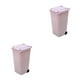 thumbnail image 3 of Bote de basura Injueey de escritorio pequeño y exquisito con ruedas Rosa claro 2Conjunto, 3 of 6