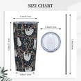 thumbnail image 3 of 20oz Tumbler With Lid And Straw, Sloths In Tree Vacuum Insulated Iced Coffee Mug Reusable Travel Cup Stainless Steel Water Bottle, 3 of 6