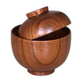 thumbnail image 1 of OULII Brown Soup Bowl with Lid Anti-Scald Wood Bowl for Daily Use 1Pack, 1 of 6