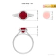 thumbnail image 4 of Angara Natural 1.4 Ct. Ruby Solitaire Ring in 14K White Gold for Women (Ring Size: 3), 4 of 9