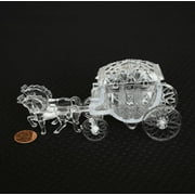 Royal Vintage Cinderella Horse and Carriage Coach Cake Topper Clear