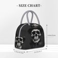 thumbnail image 2 of Easygdp Black White Hat Skull Bolsa de Almuerzo Insulada Grande, Forro de Aluminio, Diseño Espacioso, a Prueba de Fugas, Ideal para Trabajo, Picnics, Viajes y Actividades al Aire Libre, 2 of 6