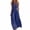 Dark Blue, variant on Women's Sleeveless Halter Neck Jumpsuits One Piece Wide Leg Long Pants Romper Zipper Front Pleated Beach Vacation Outfits with Pockets