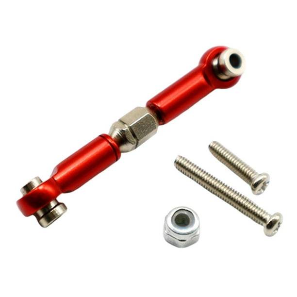 Barra de dirección de tracción de aleación de aluminio para 12 coches RC WPL rojo