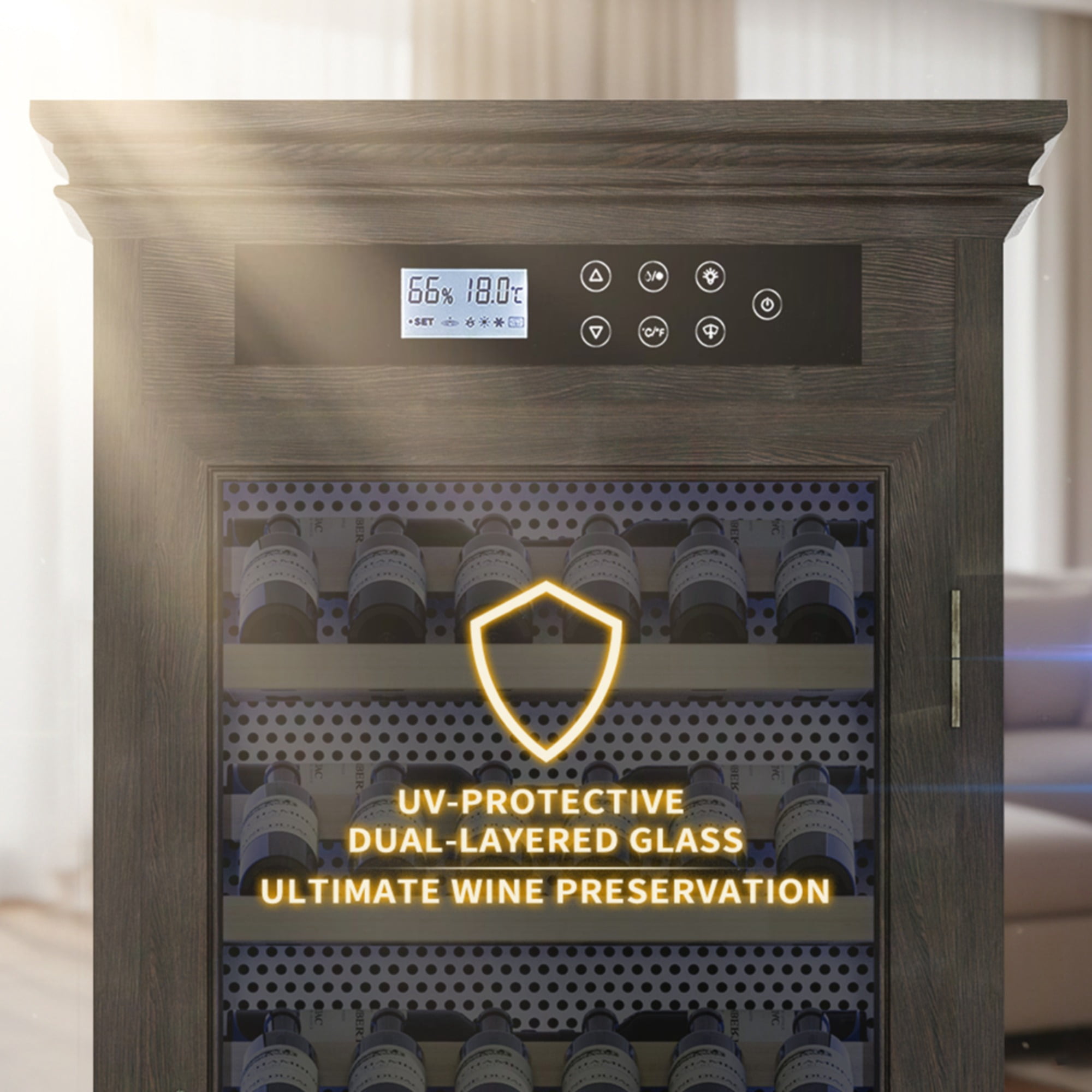 102 bottles Luxury Wine Cooler Cabinet Reagan Counter Wine Fridge Constant Temperature(LTL carry)