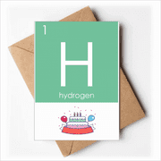Chestry Elements Period Table Nonmetal Hydrogen H Happy Birthday Greeting Cards Envelopes Blank