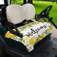 thumbnail image 2 of Golf Cart Seat Covers for 2 Seater,Summer Lemon Microfiber Cart Seat Towel Blanket,Spring Yellow Fruits Green Leaf Plant Absorbent Breathable Non Slip Bench Seats Protector for Golf Course 51"x31", 2 of 9
