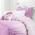 thumbnail image 2 of Lush Decor Umbre Fiesta Print Ruching Comforter, Twin-XL, Purple, 4-Pc Set, 2 of 11