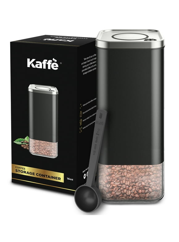 Kaffe 16 oz Storage Container Coffee Canister with Airtight Lid BPA Free Stainless Steel