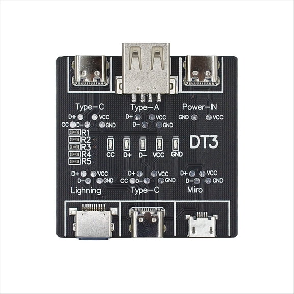 USB Data Cable On-Off Detection Board for Micro-Type Type-C Port DT3 USB Cable Tester Fast Detection Light Weight