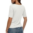 thumbnail image 7 of Mgmyaa Womens Blouses V-Neck Short Sleeve Corset T Shirts Casual Tops Beach Shirt, 7 of 7
