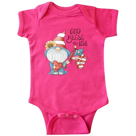 

Inktastic God Bless the USA Gnome Gift Baby Boy or Baby Girl Bodysuit