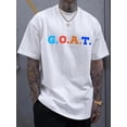 thumbnail image 1 of Goat Creative Print T-Shirt - Relaxed Fit, Unique Novelty Design, Short Sleeves, Soft Fabric, Stylish Crew Neck - Ideal for Mens Fashion, Summer and Spring Seasons, Everyday Casual Wear Tee For Adult, 1 of 6