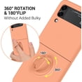 thumbnail image 4 of Samsung Galaxy Z Flip 3 5G Case, Galaxy Z Flip 3 5G Cover 6.7'', Silicone Soft Gel Rubber Bumper Shockproof Anti-Scratch Protective Case with Ring for Galaxy Z Flip3 5G 2021-Warm Orange, 4 of 15