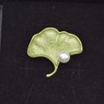 thumbnail image 3 of Hoja Ginkgo Broche Alfileres Elegante Bufanda de Moda Hebilla para Mujeres Niñas Acción de Gracias Cumpleaños Boda de San Valentín Accesori - B Sunnimix alfiler de hebilla de bufanda, 3 of 8