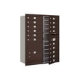 thumbnail image 2 of 11 Door High Recessed Mounted 4C Horizontal Mailbox with 15 Doors and 1 Parcel Locker in Bronze with Private Access - Front Loading, 2 of 4