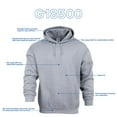 thumbnail image 1 of Gildan Mens Fleece Hooded Sweatshirt, Style G18500, 1 of 5