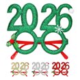 thumbnail image 4 of 4 gafas para fiesta navideña: accesorios novedosos para gafas navideñas con diseño 2026 - Gafas de sol con purpurina para fotomatón, decoraciones festivas y celebraciones de Año Nuevo, 4 of 8