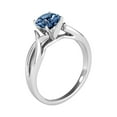 thumbnail image 3 of Mauli Jewels Engagement Rings for Women 1.00 Carat Blue Diamond Solitaire Engagement ring4 prong14K White Gold, 3 of 7