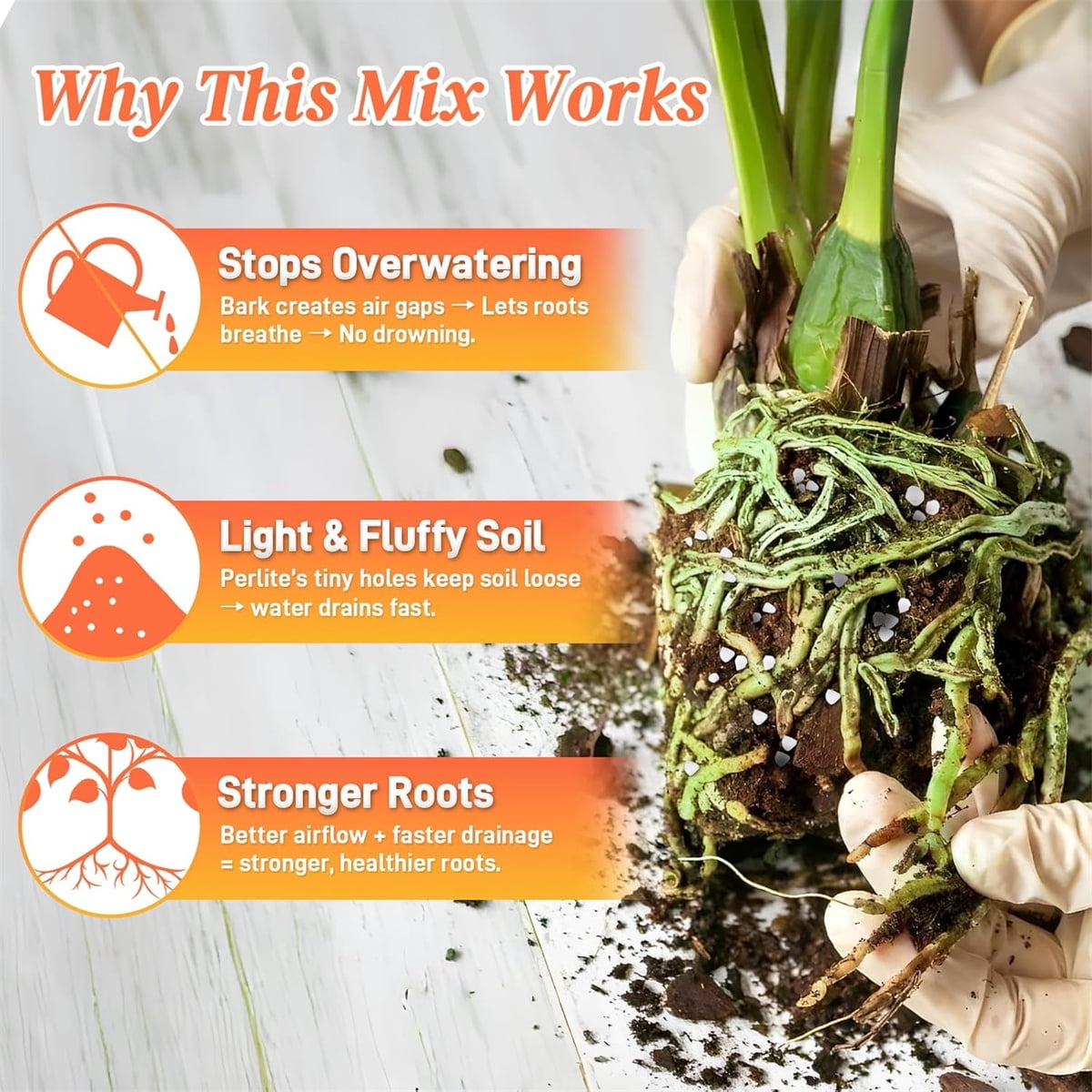 QZS Orchid Potting Mix Bark,Premium Orchid Soil Medium for Indoor Potted Plants,Enhanced Drainage and Ventilation,Ideal for Repotting