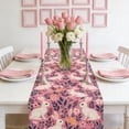 thumbnail image 2 of HuiXinOu Easter Table Runner with Rabbit Floral Egg Design Holiday Party Table Decor, Tablecloth Placemat for Dining Room Kitchen Spring Celebration 59 x 13 in, 2 of 6