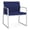 House Cobalt, variant on Gansett Reception Waiting Oversize Guest Chair / Silver Steel / Navy Blue