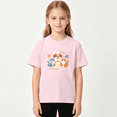 thumbnail image 2 of Just A Girl Loves Animals Girls Graphic Tee, Cute Dog Cat Pet 100% Cotton Kids Short Sleeve T-Shirt, 2 of 5